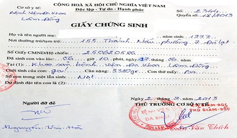 Hướng dẫn về cấp giấy chứng sinh cho trẻ sinh ngoài bệnh viện Hướng Dẫn Về Cấp Giấy Chứng Sinh Cho Trẻ Sinh Ngoài Bệnh Viện