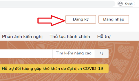Hướng dẫn đăng ký tài khoản trên Cổng dịch vụ công quốc gia