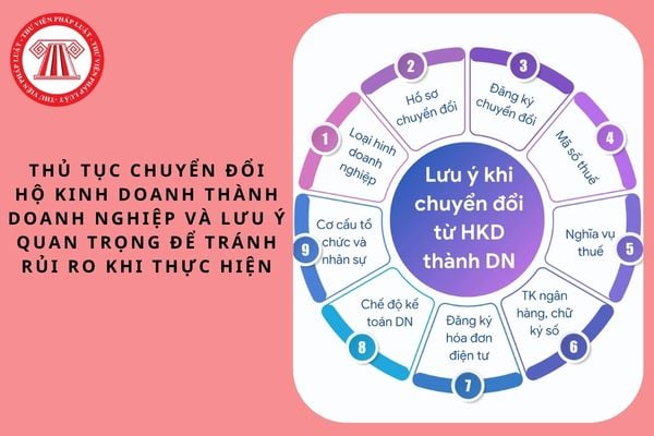 Hướng dẫn thủ tục chuyển đổi hộ kinh doanh thành doanh nghiệp và các lưu ý quan trọng để tránh rủi ro khi thực hiện?