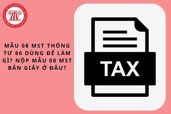 Mẫu 08 MST quy định tại Thông tư 86 dùng để làm gì? Nộp mẫu 08 MST bản giấy ở đâu?