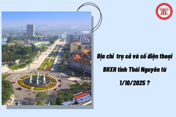 Địa chỉ trụ sở và số điện thoại BHXH tỉnh Thái Nguyên từ 1/10/2025 theo Thông báo 720?