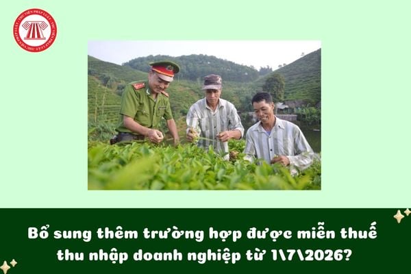 Bổ sung thêm trường hợp được miễn thuế thu nhập doanh nghiệp từ 1/7/2026?