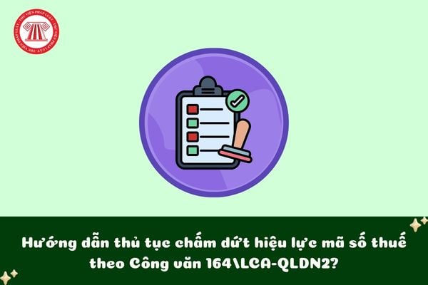 Hướng dẫn thủ tục chấm dứt hiệu lực mã số thuế theo Công văn 164/LCA-QLDN2?