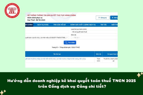 Hướng dẫn doanh nghiệp kê khai quyết toán thuế TNCN trên Cổng dịch vụ Công chi tiết?