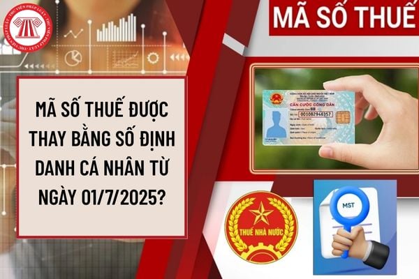 Mã số thuế được thay bằng số định danh cá nhân từ ngày 01/7/2025?