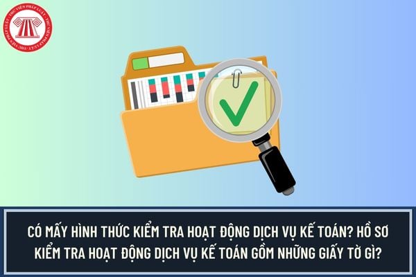 Có mấy hình thức kiểm tra hoạt động dịch vụ kế toán? Hồ sơ kiểm tra hoạt động dịch vụ kế toán gồm những giấy tờ gì?