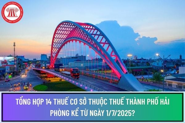 Tổng hợp 14 Thuế cơ sở thuộc Thuế thành phố Hải Phòng kể từ ngày 1/7/2025?