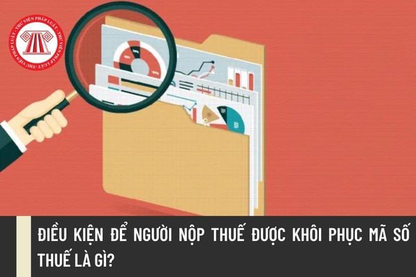 Điều kiện để người nộp thuế được khôi phục mã số thuế là gì?