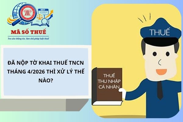 Đã nộp tờ khai thuế TNCN tháng 4/2026 thì xử lý thế nào?