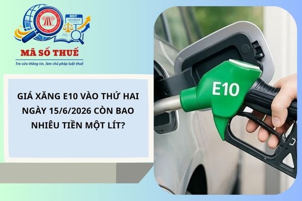 Giá xăng E10 vào thứ hai ngày 15/6/2026 còn bao nhiêu tiền một lít?