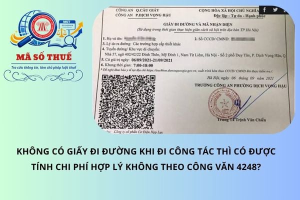 Không có giấy đi đường khi đi công tác thì có được tính chi phí hợp lý không theo Công văn 4248?