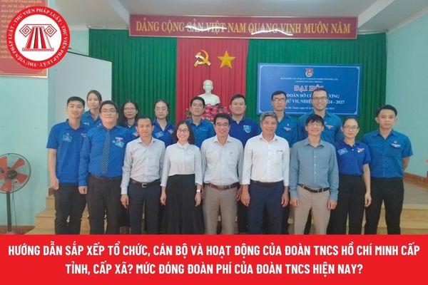 Hướng dẫn sắp xếp tổ chức, cán bộ và hoạt động của Đoàn TNCS Hồ Chí Minh cấp tỉnh, cấp xã? Mức đóng đoàn phí của Đoàn TNCS hiện nay?