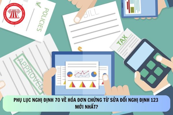 Phụ lục Nghị định 70 về hóa đơn chứng từ sửa đổi Nghị định 123 mới nhất?