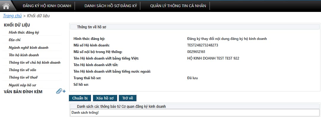 Hướng dẫn đăng ký thay đổi thông tin hộ kinh doanh trên hokinhdoanh ...
