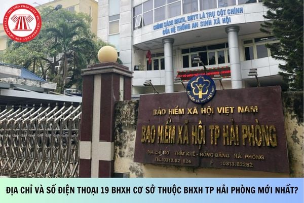 Địa chỉ và số điện thoại 19 BHXH cơ sở thuộc BHXH TP Hải Phòng mới nhất?