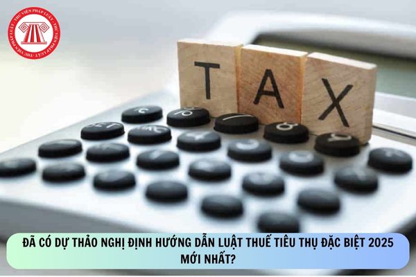 Đã có Dự thảo Nghị định hướng dẫn Luật Thuế tiêu thụ đặc biệt 2025 mới nhất?