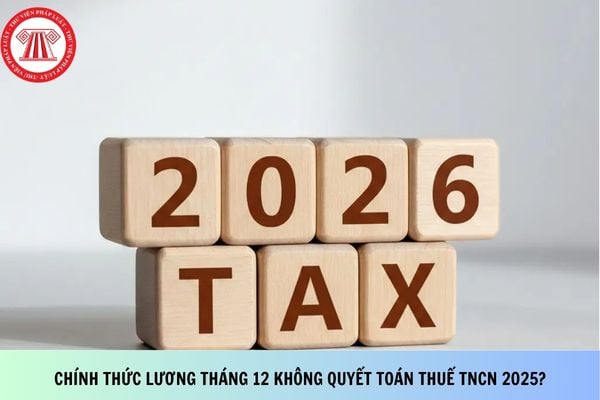 Chính thức lương tháng 12 không quyết toán thuế TNCN 2025?