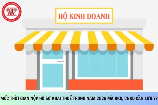 Mốc thời gian nộp hồ sơ Thông báo doanh thu kê khai thuế 2026 mà HKD, CNKD cần lưu ý?
