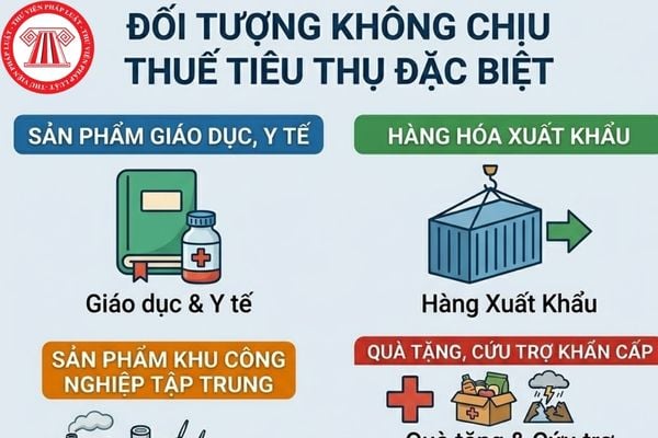 Đối tượng không chịu thuế tiêu thụ đặc biệt từ 01/01/2026 theo Luật Thuế Tiêu thụ đặt biệt 2025?