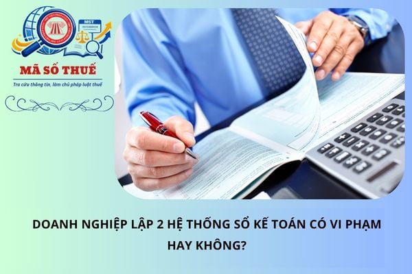 Doanh nghiệp lập 2 hệ thống sổ kế toán có vi phạm hay không?