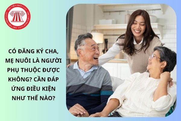 Có đăng ký cha, mẹ nuôi là người phụ thuộc được không? Cần đáp ứng điều kiện như thế nào?