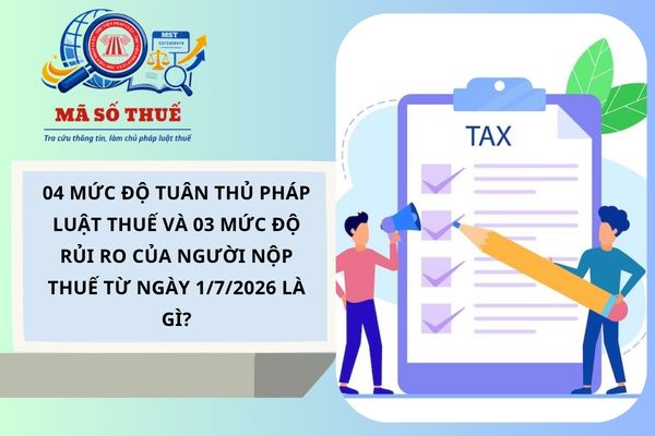 04 mức độ tuân thủ pháp luật thuế và 03 mức độ rủi ro của người nộp thuế từ ngày 1/7/2026 là gì?