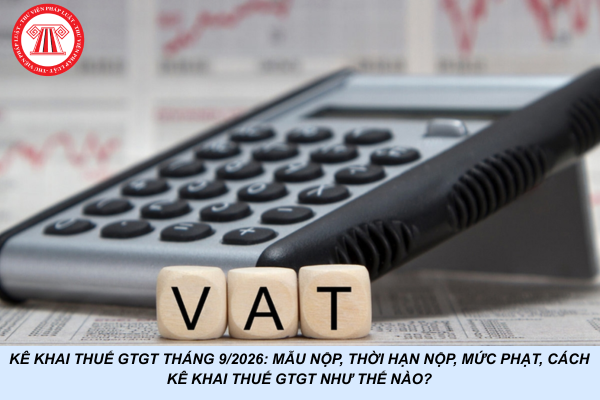 Kê khai thuế GTGT tháng 9/2026: Mẫu nộp, thời hạn nộp, mức phạt, cách kê khai thuế GTGT như thế nào?