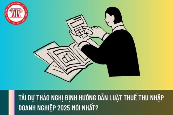 Tải dự thảo Nghị định hướng dẫn Luật Thuế thu nhập doanh nghiệp 2025 mới nhất?