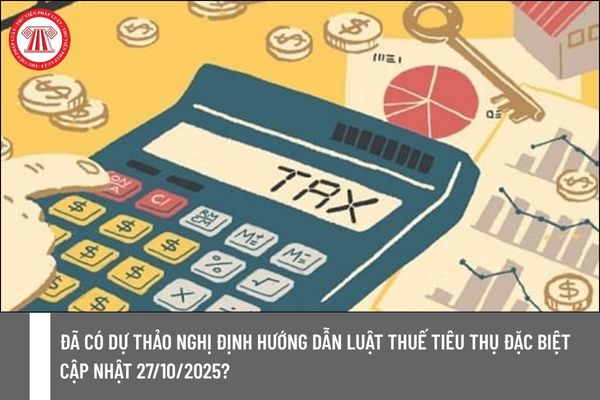 Đã có dự thảo Nghị định hướng dẫn Luật Thuế tiêu thụ đặc biệt cập nhật 27/10/2025?