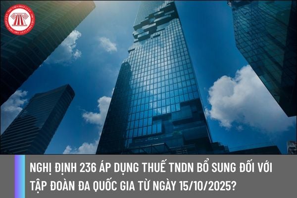Nghị định 236 áp dụng thuế TNDN bổ sung đối với tập đoàn đa quốc gia từ ngày 15/10/2025?