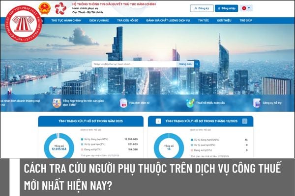 Cách tra cứu người phụ thuộc trên Dịch vụ công Thuế mới nhất hiện nay?