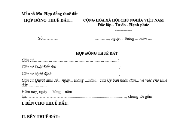 File word mẫu hợp đồng thuê đất 2026