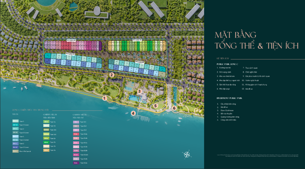 Mặt bằng tổng thể và tiện ích Elyse Island Đại Phước