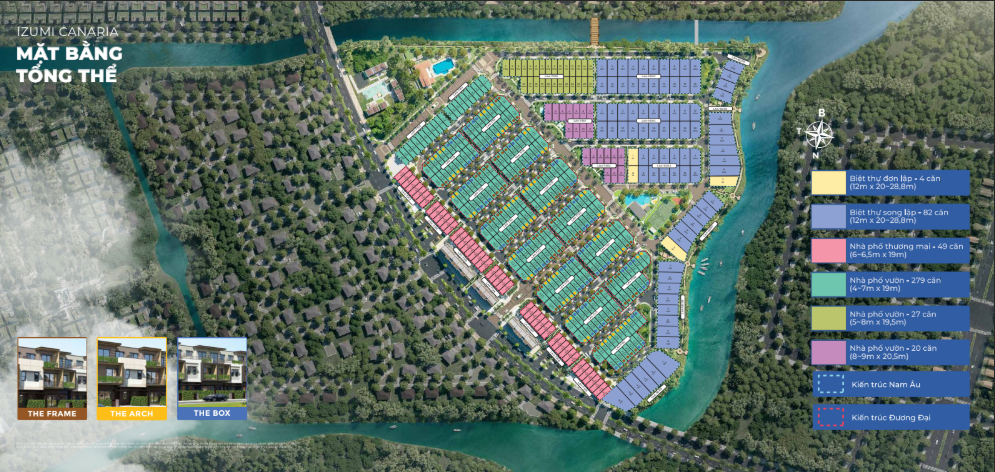 mặt bằng tổng thể dự án Izumi Canaria