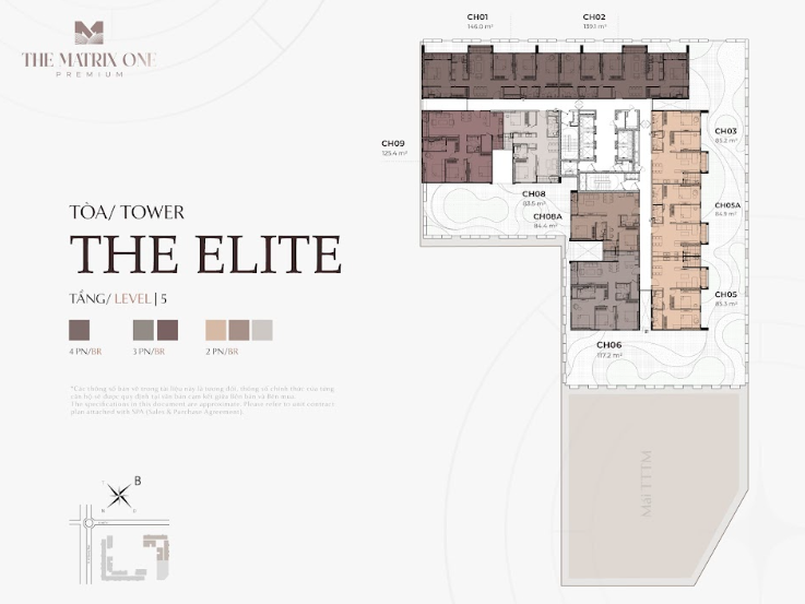 Mặt bằng tầng The Elite