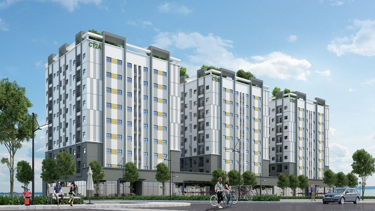 Phối cảnh nhà ở xã hội Kim Hoa Mê Linh