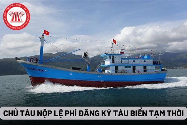 Chủ tàu nộp lệ phí đăng ký tàu biển tạm thời