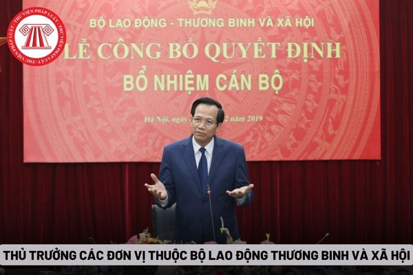 Thủ trưởng các đơn vị thuộc Bộ Lao động Thương binh và Xã hội