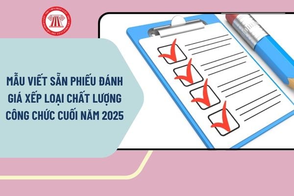Mẫu viết sẵn phiếu đánh giá xếp loại chất lượng công chức cuối năm 2025 - Mẫu 02 kèm theo Nghị định 90/2020/NĐ-CP?