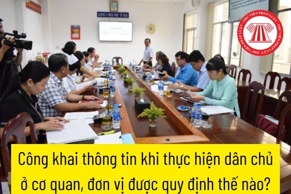 Công khai thông tin khi thực hiện dân chủ ở cơ quan, đơn vị