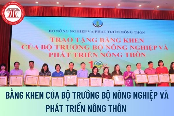 Bằng khen của Bộ trưởng Bộ Nông nghiệp và Phát triển nông thôn