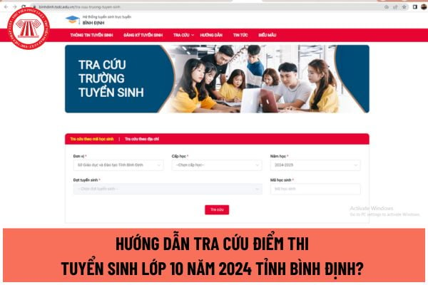 Hướng dẫn tra cứu điểm thi tuyển sinh lớp 10 năm 2024 tỉnh Bình Định? Link tra cứu điểm thi lớp 10 tỉnh Bình Định 2024?