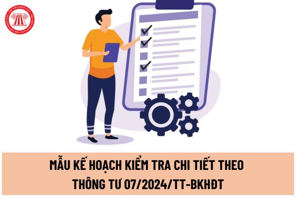 Mẫu Kế hoạch kiểm tra chi tiết theo Thông tư 07/2024/TT-BKHĐT từ ngày 15/6/2024 như thế nào?