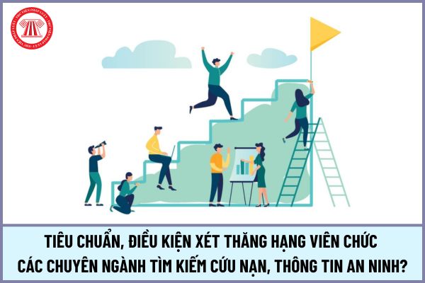 Tiêu chuẩn, điều kiện xét thăng hạng viên chức các chuyên ngành tìm kiếm cứu nạn, thông tin an ninh lên hạng I từ ngày 15/7/2024?