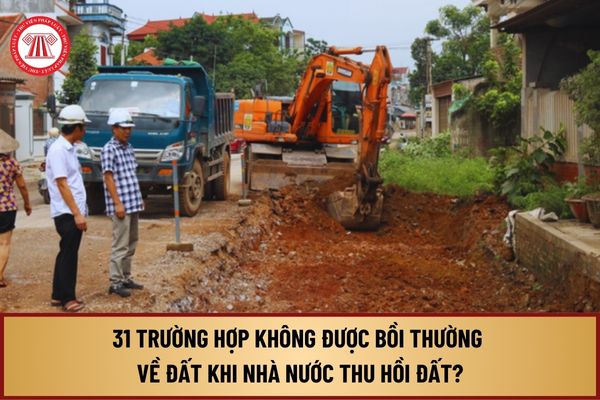 Chi tiết 31 trường hợp không được bồi thường về đất khi Nhà nước thu hồi đất từ 1/8/2024 như thế nào?