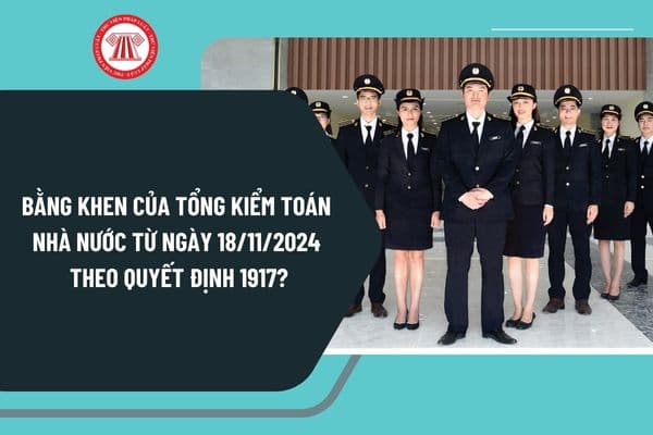 Bằng khen của Tổng Kiểm toán nhà nước từ ngày 18/11/2024 theo Quyết định 1917 được quy định như thế nào?