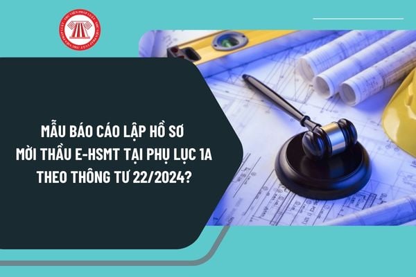 Mẫu báo cáo lập hồ sơ mời thầu E-HSMT tại Phụ lục 1A theo Thông tư 22/2024 thay thế Thông tư 06/2024 như thế nào?