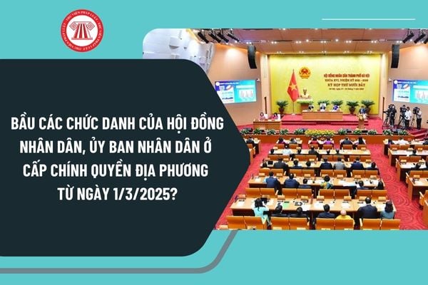 Bầu các chức danh của Hội đồng nhân dân, Ủy ban nhân dân ở cấp chính quyền địa phương từ ngày 1/3/2025 ra sao?