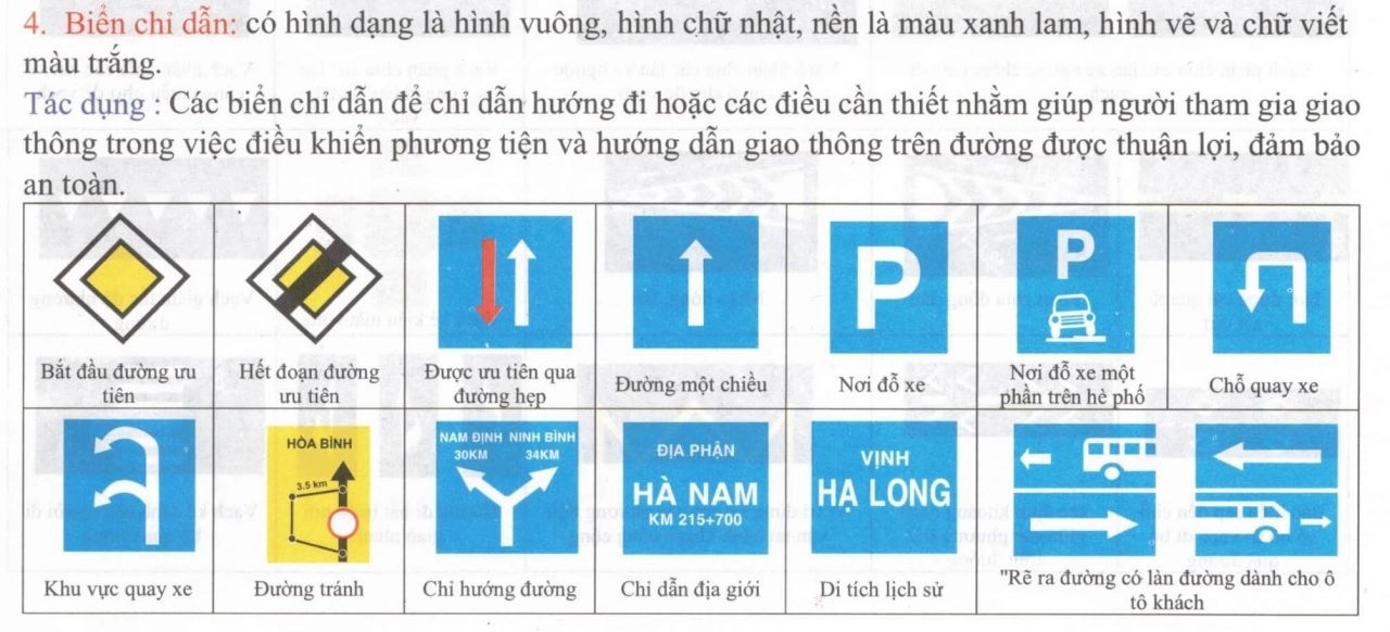 Biển báo chỉ dẫn