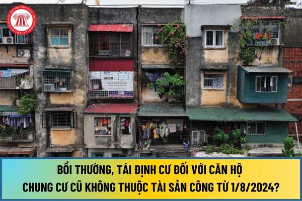 Bồi thường, tái định cư đối với căn hộ chung cư cũ, nhà ở cũ không thuộc tài sản công từ 1/8/2024 thực hiện như thế nào?